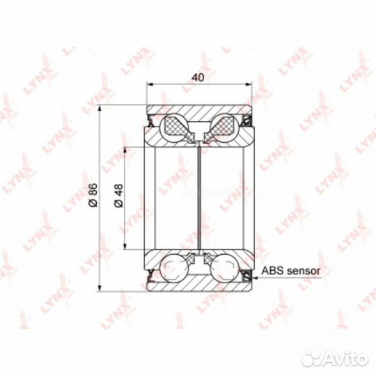 Lynxauto WB-1392 Комплект подшипника ступицы колес