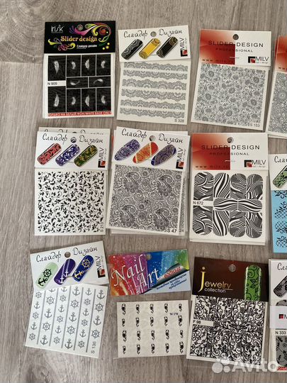 Слайдеры для маникюра новые пакетом 30 шт