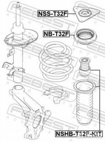 Febest nshb-T32F-KIT Пыльник-отбойник амортизатора перед