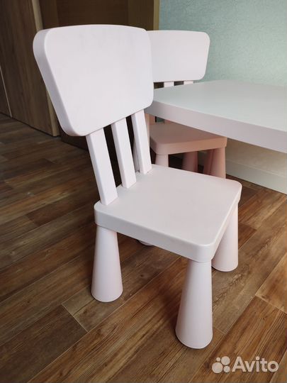 Детский стол и стулья IKEA маммут