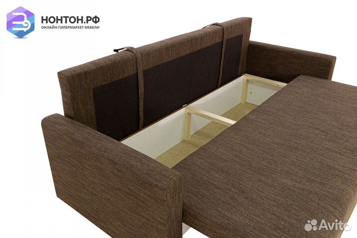 Диван еврокнижка Олимп коричневый