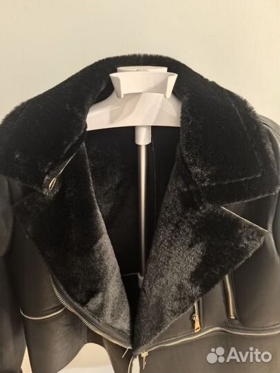 Дубленка-авиатор женская 52