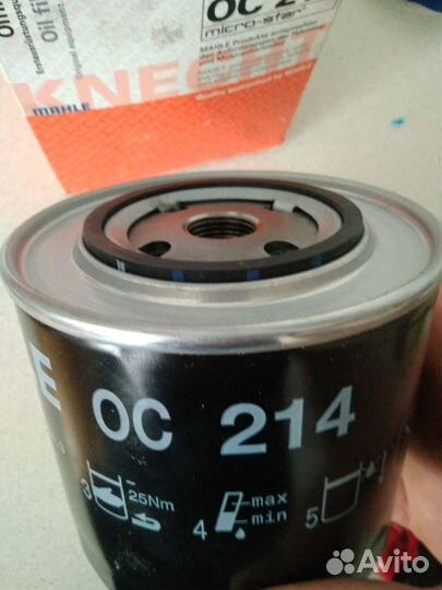 Фильтр масляный oc214 vw t4 1,9d td audi 2,5 tdi