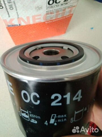 Фильтр масляный oc214 vw t4 1,9d td audi 2,5 tdi