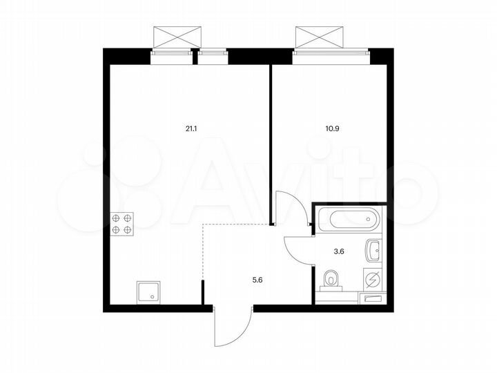 1-к. квартира, 41,2 м², 5/17 эт.