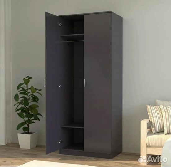 Шкаф двухдверный Лайт -2 чёрный