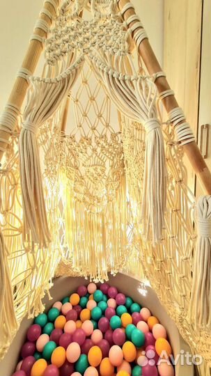 Большой вигвам-макраме