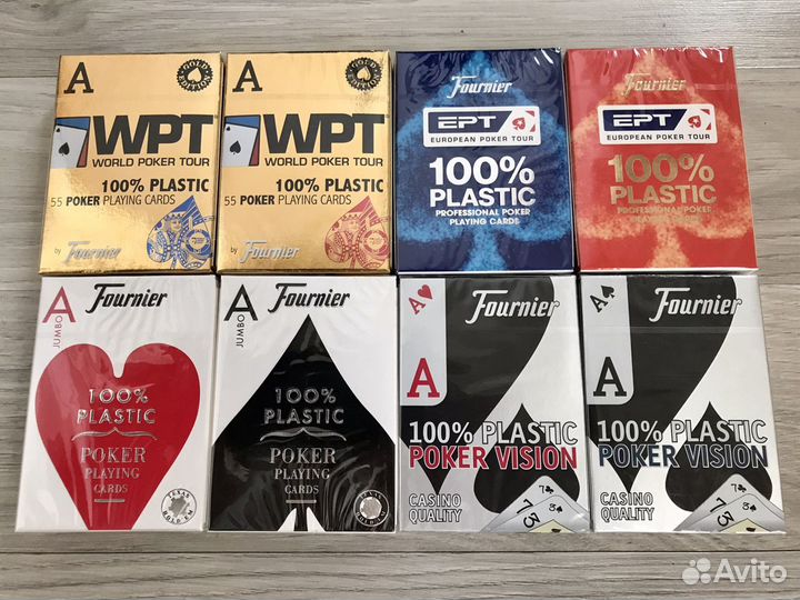 Карты для покера пластиковые Fournier