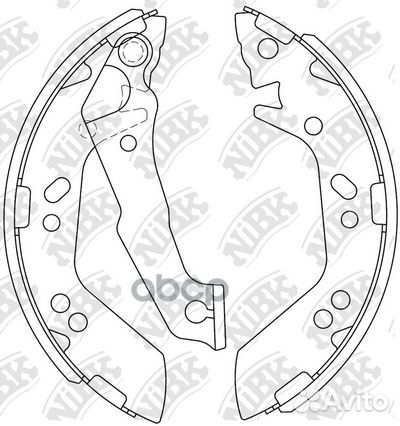 FN11909nibk колодки барабанные Hyundai Acent 1