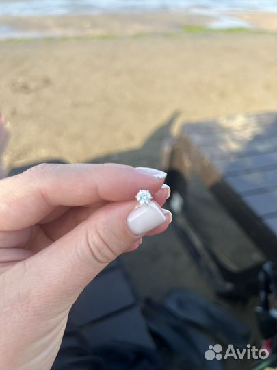 Пусеты с бриллиантами 1 карат