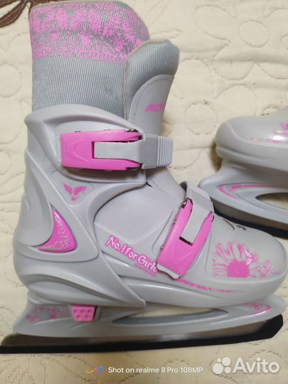 Коньки детские раздвижные 33-36 р-р