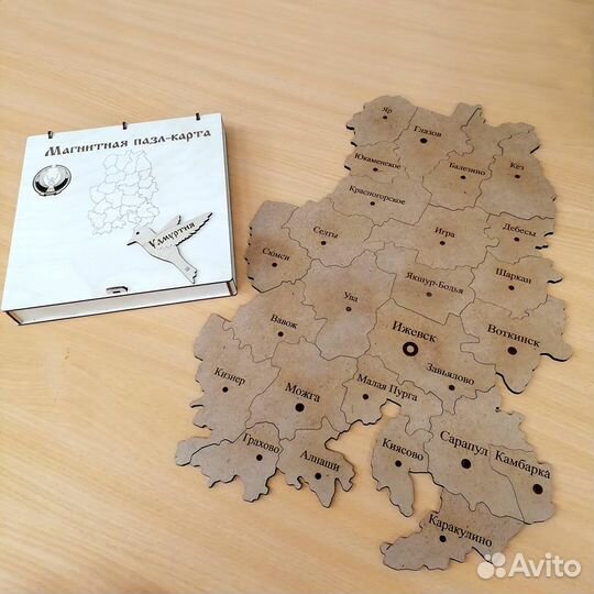 Карта настенная (интерьерное панно), пазл-карты