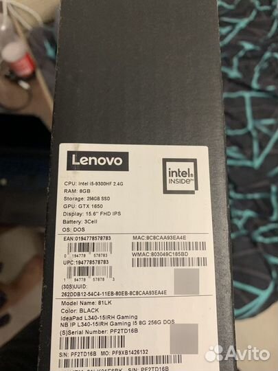 Lenovo ideapad 340 15irh