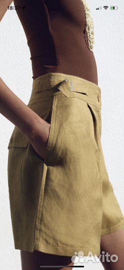 Шорты льняные женские S