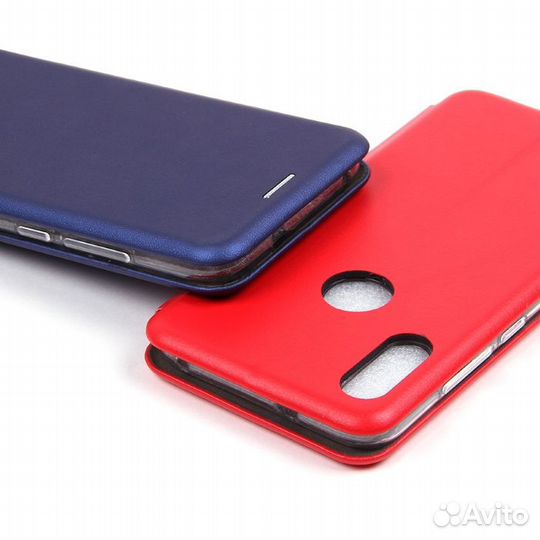 Магнитный Чехол-Книжка для Xiaomi Mi Play, красный