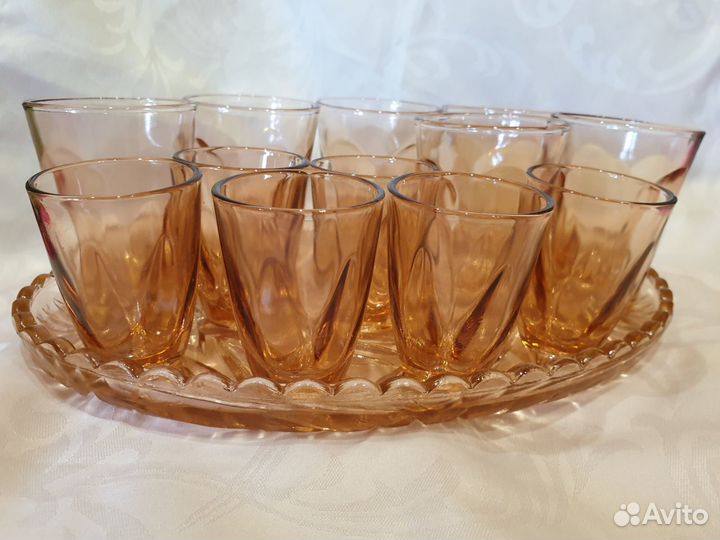 Рюмка стопка стакан графин цветное стекло