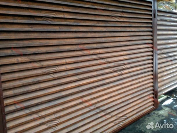 Забор жалюзи горизонтальный