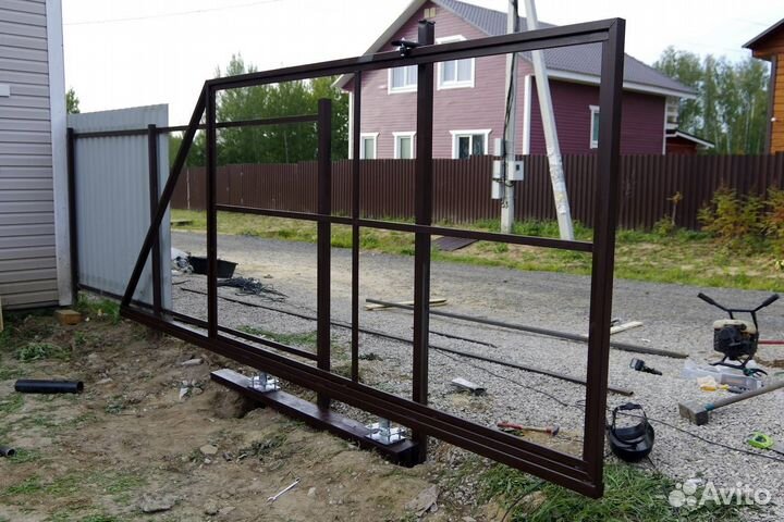 Каркас для откатных ворот без монтажа