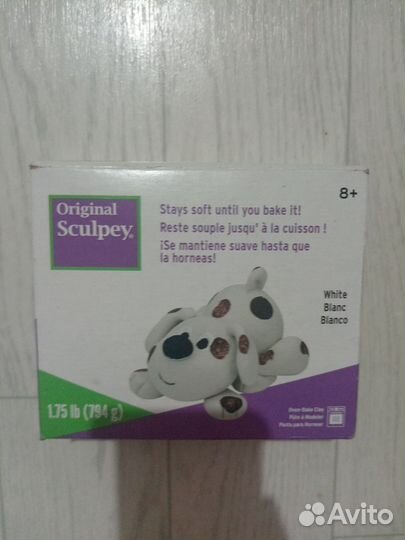 Полимерная глина sculpey White original 794г