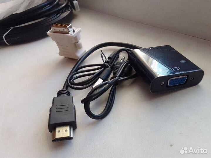 Кабель\переходник монитор-телевизор(hdmi-vga-dp)