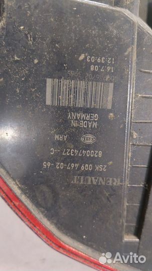 Фонарь (задний) Renault Scenic, 2009