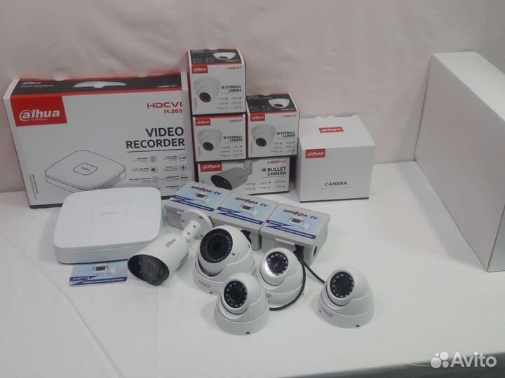 5 Камер видеонаблюдения 4Мп регистратор Dahua