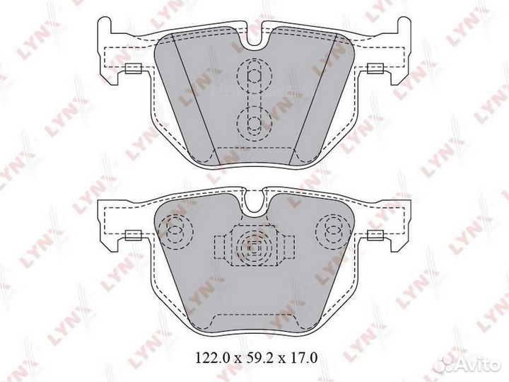 Lynxauto BD-1428 Колодки тормозные дисковые зад