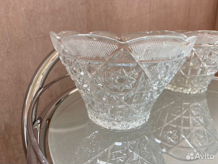 Салатники хрустальные 2 шт