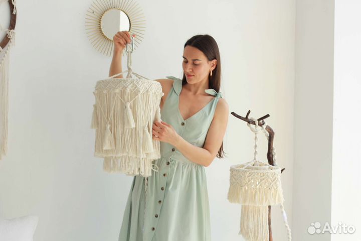 Абажур светильник макраме