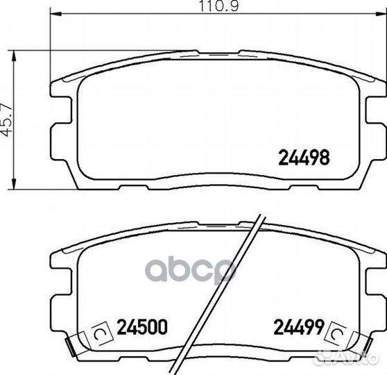 Колодки тормозные дисковые зад 1,2 NP6074 N