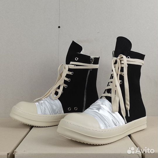 Rick Owens Ramones Wrap High-Top Sneakers