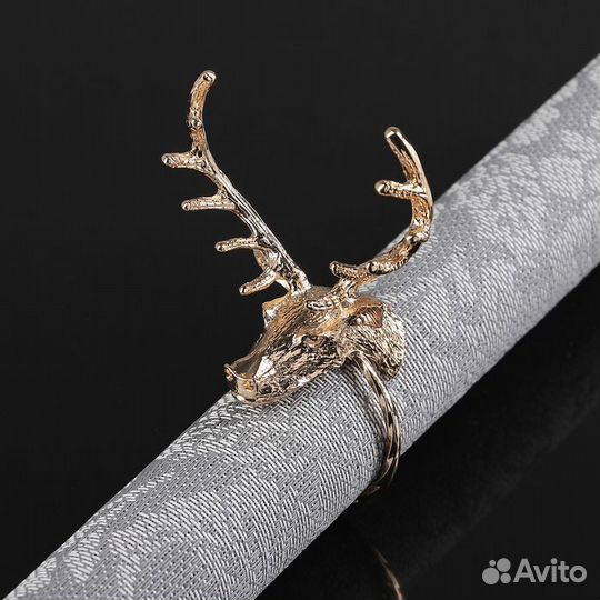 Кольцо для салфеток «Олень», 6,5510 см, цвет золот