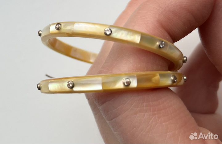 Серьги German Kabirski,перламутр/фианиты