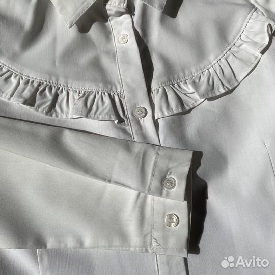 Школьная блузка белая для девочки 140