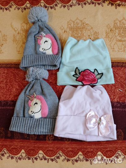 Шапки на девочку 4-5лет