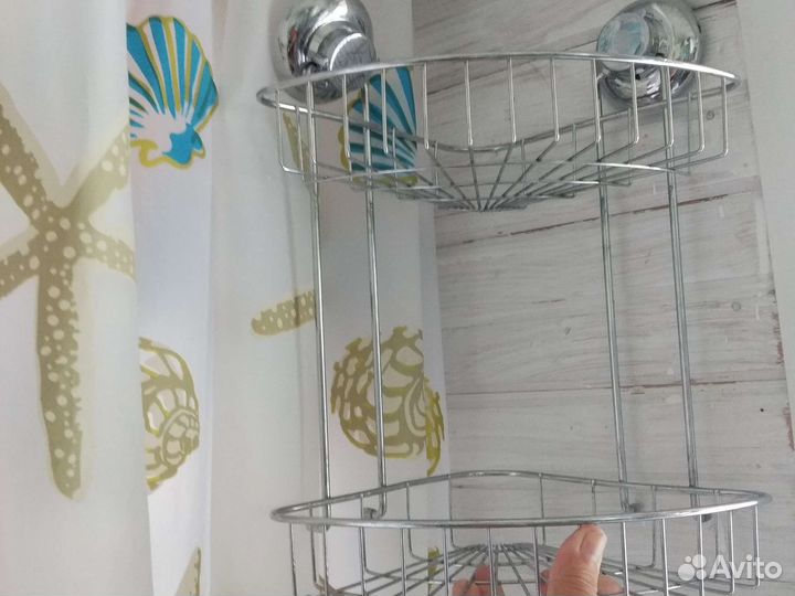 2-х ярусная угловая полочка в ванную Икеа