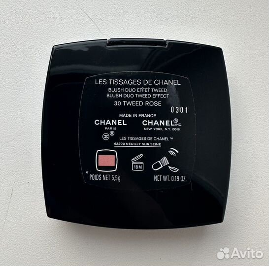 Chanel румяна пудра твид 30 tweed rose б/у
