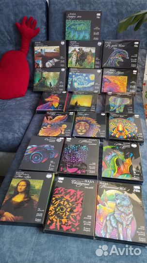 Фигурные пазлы (лев, сова, лиса и др) 19 видов