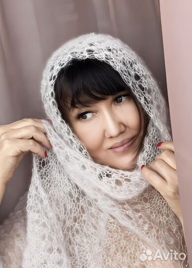 Ажурный Палантин-паутинка