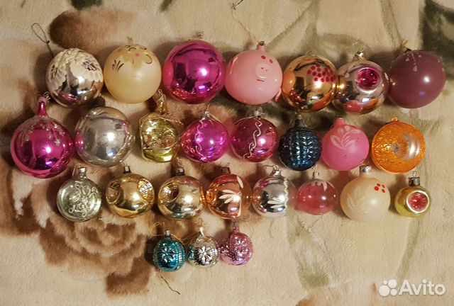 Стеклянные ёлочные игрушки СССР