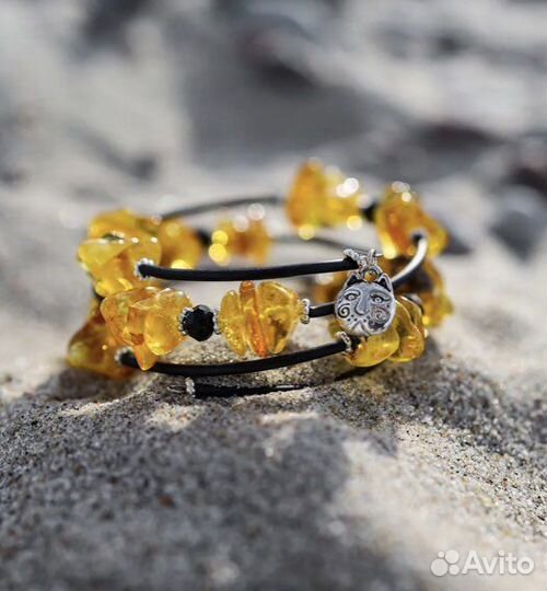 Браслет из натурального янтаря