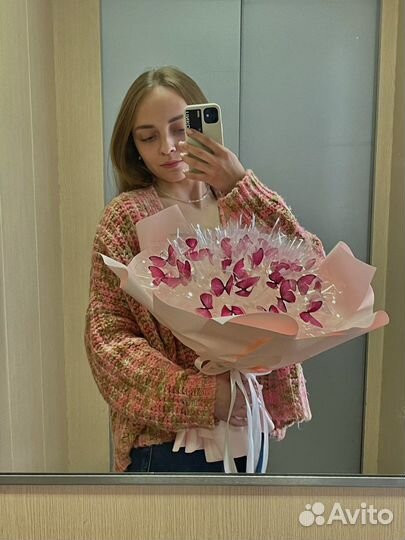 Светящийся букет из бабочек