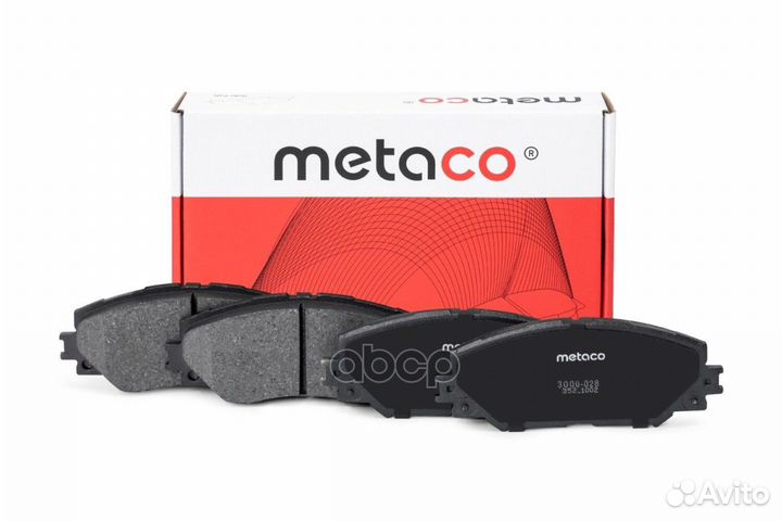 Колодки тормозные передние к-кт '3000-028 metaco