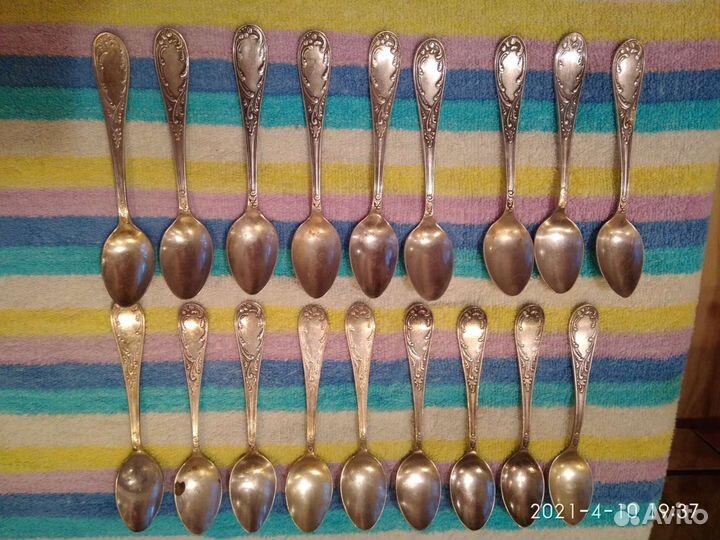 Мельхиоровые посеребрённые столовые приборы