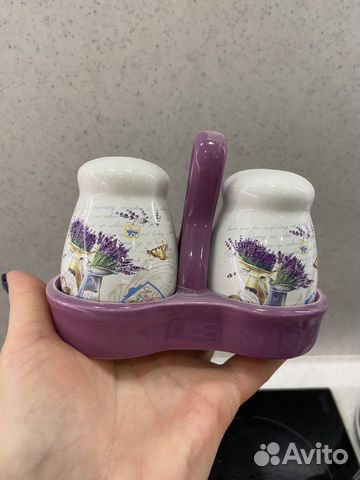 Солонка и перечница лаванда