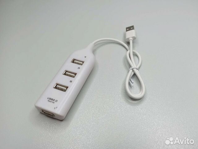 Разветвитель USB 2.0 HUB на 4 порта белый