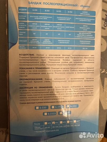 Бандаж послеоперационный, после кесарева