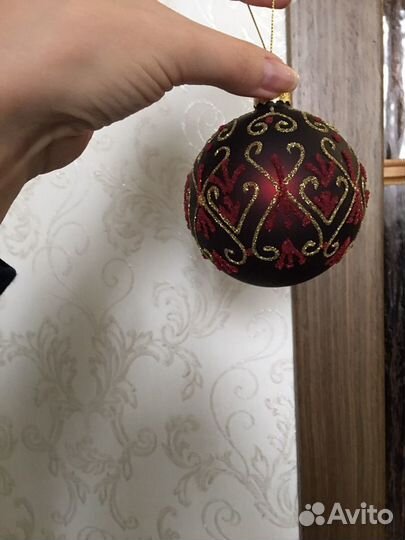 Стеклянные елочные игрушки новые