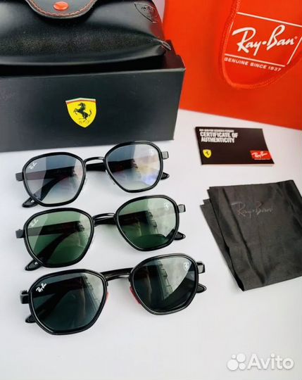 Очки ray ban ferrari зеленые