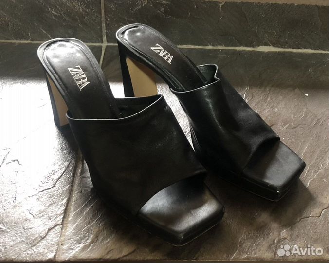 Сабо кожаные 40 размер Zara